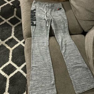 PINK Grey Marl flare Yoga Pants